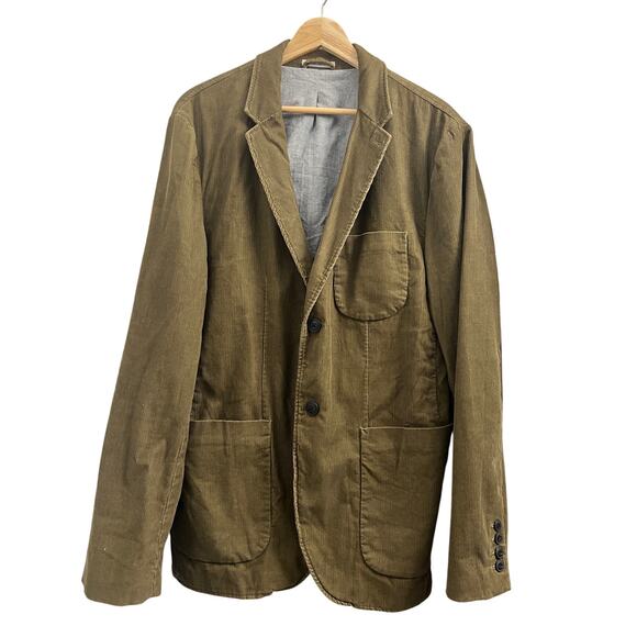 Club Monaco Corduroy Blazer, Olive Brown size Large - Picture 1 of 6
